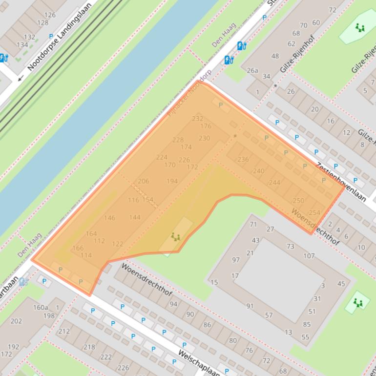 Kaart van postcodegebied 2631LE.