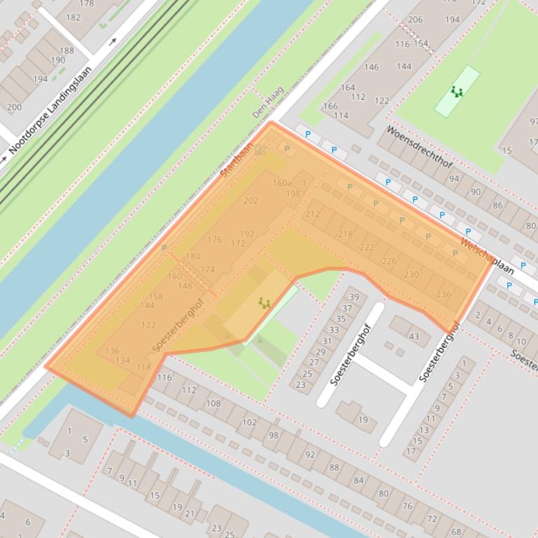 Kaart van postcodegebied 2631LJ.