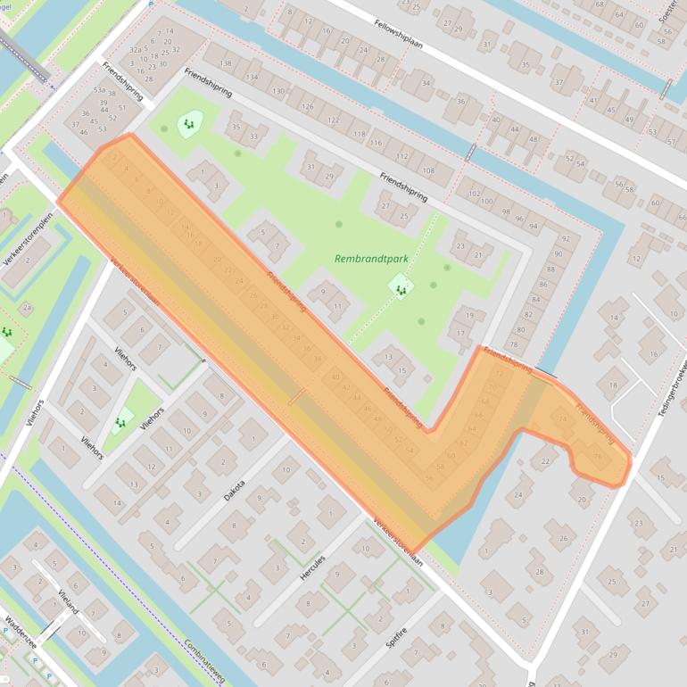 Kaart van postcodegebied 2631ME.
