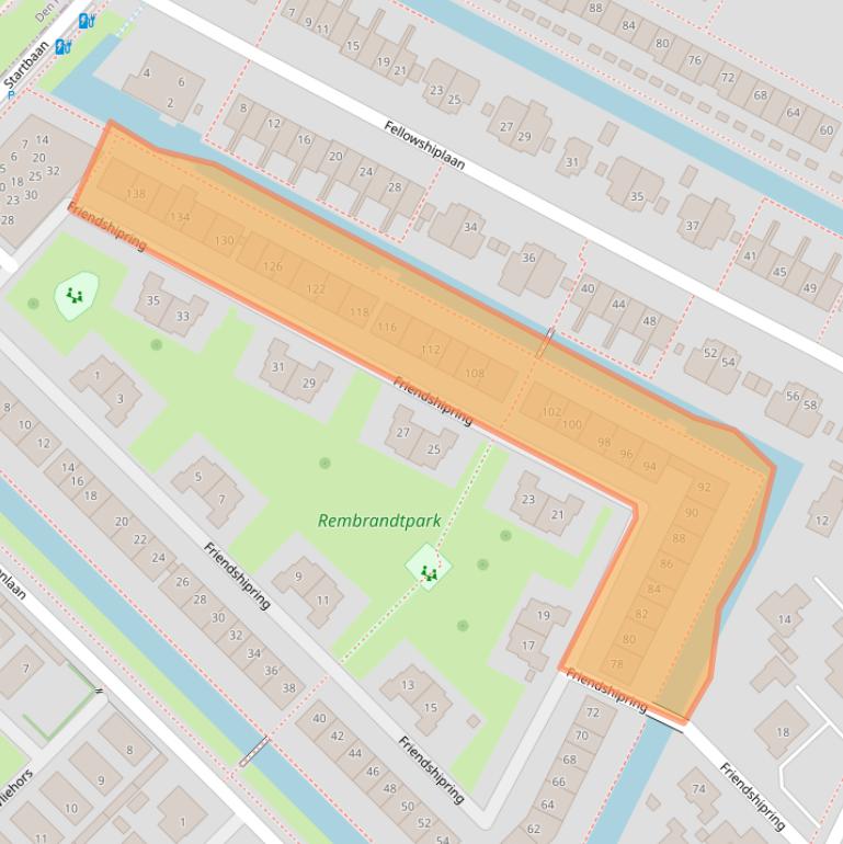 Kaart van postcodegebied 2631MG.