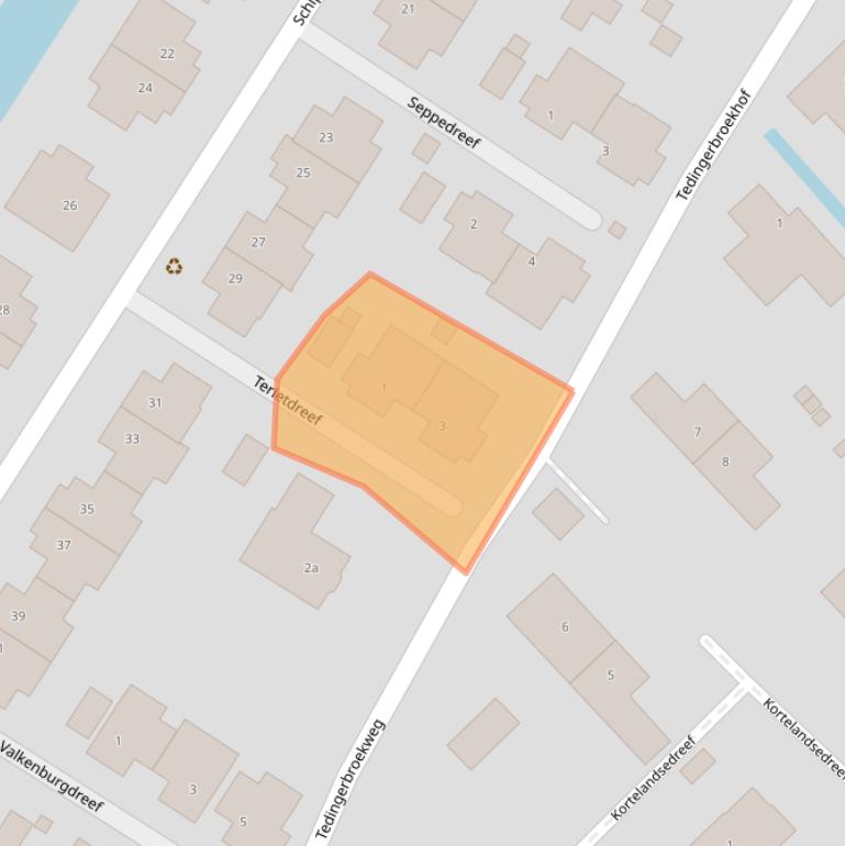 Kaart van postcodegebied 2631MS.