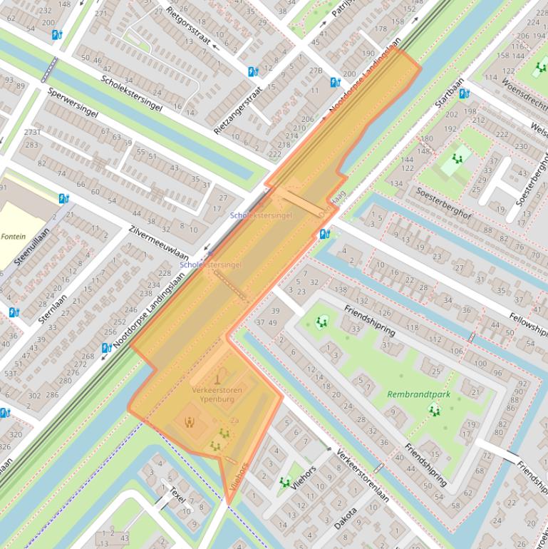 Kaart van postcodegebied 2631MZ.