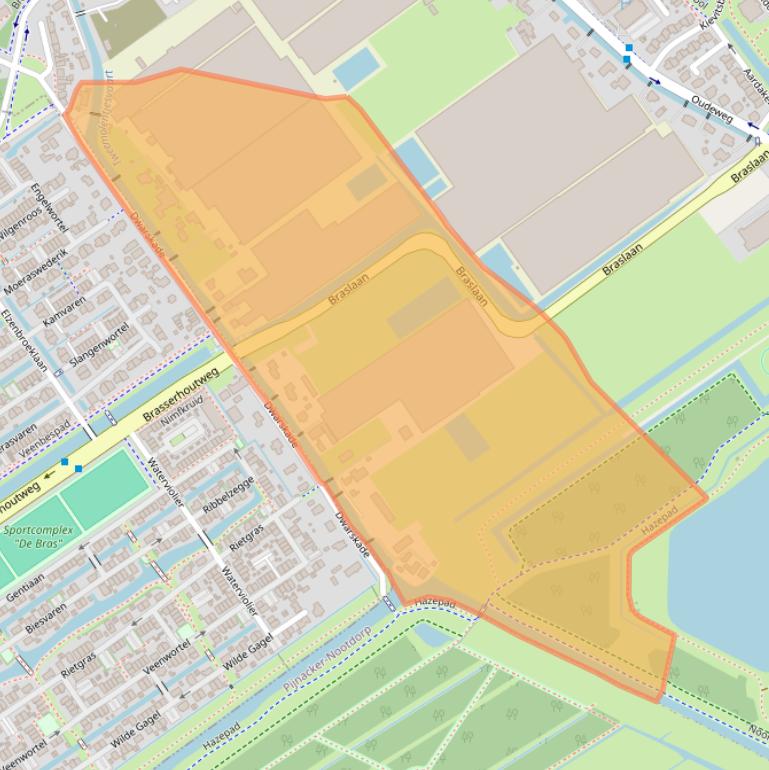 Kaart van postcodegebied 2631NA.