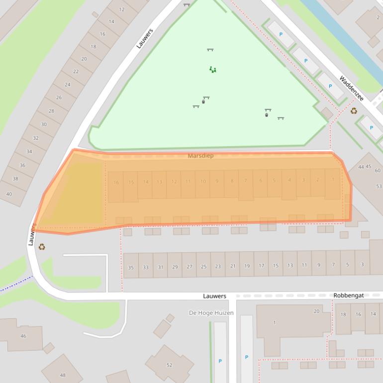 Kaart van postcodegebied 2631NL.