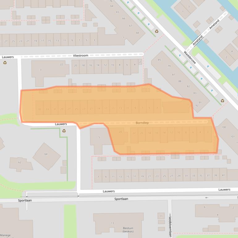 Kaart van postcodegebied 2631NR.