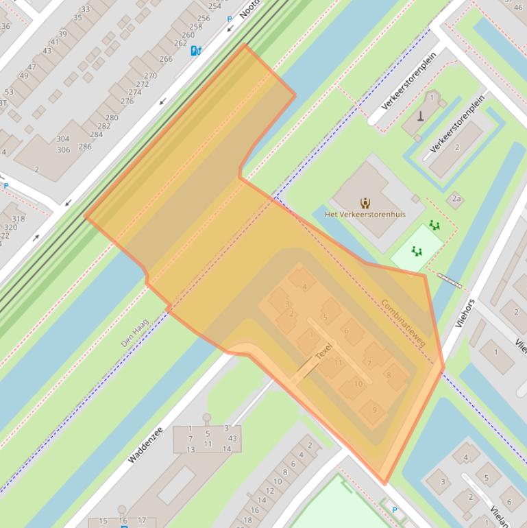 Kaart van postcodegebied 2631NS.