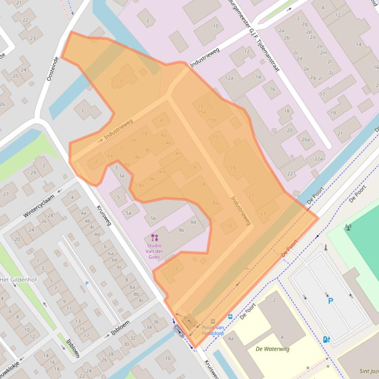 Kaart van postcodegebied 2631PG.