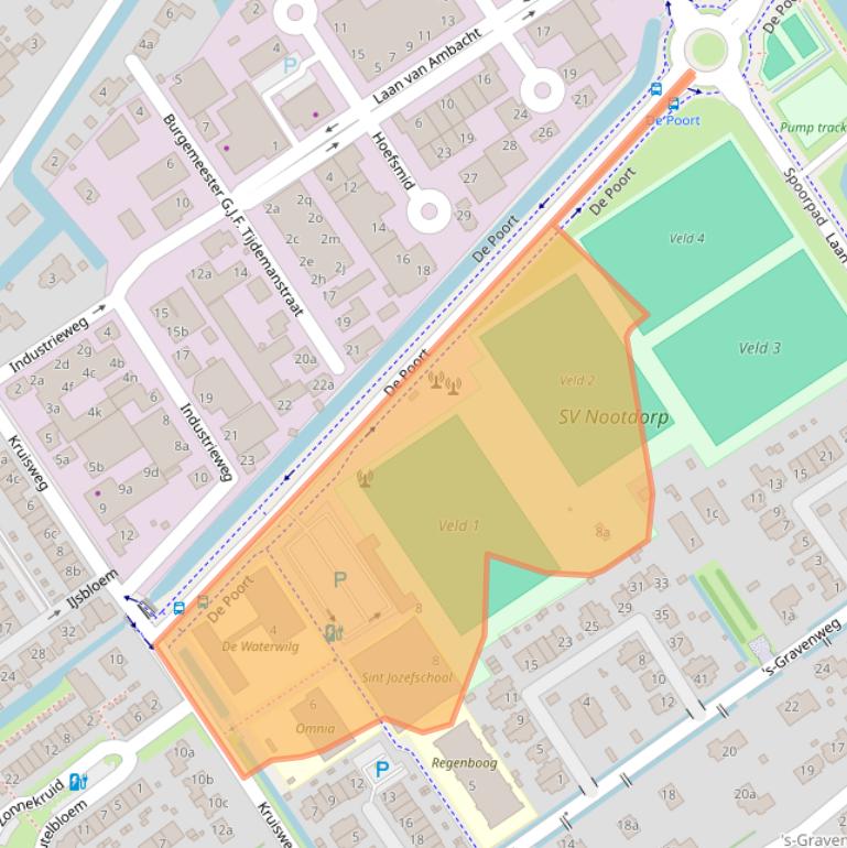 Kaart van postcodegebied 2631PT.