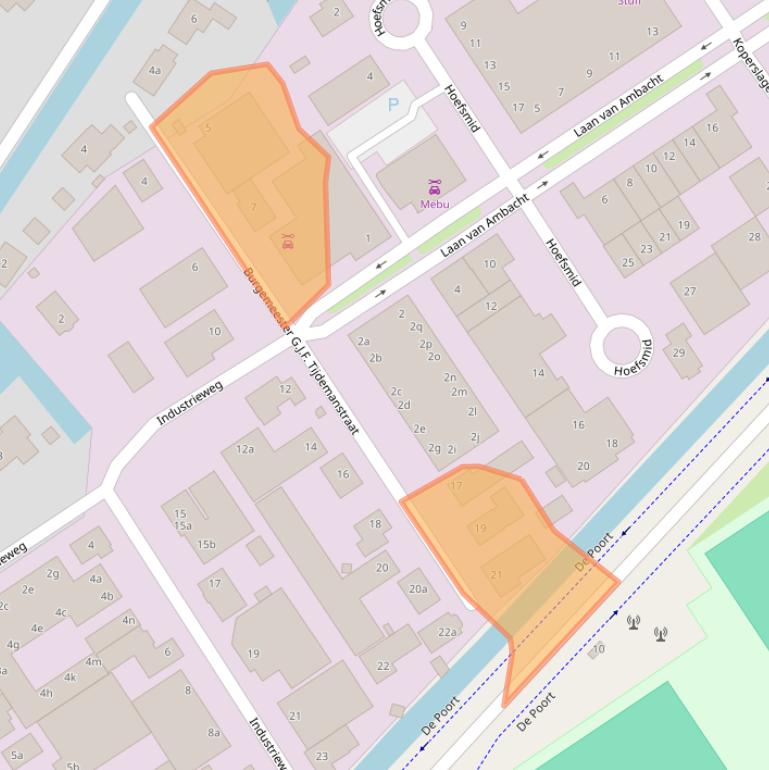 Kaart van postcodegebied 2631RE.