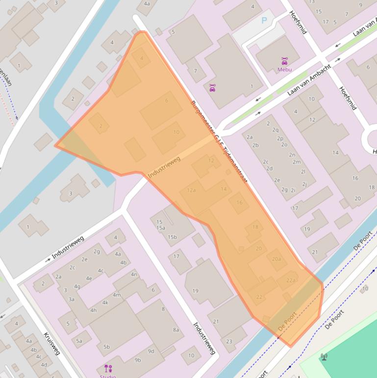 Kaart van postcodegebied 2631RG.