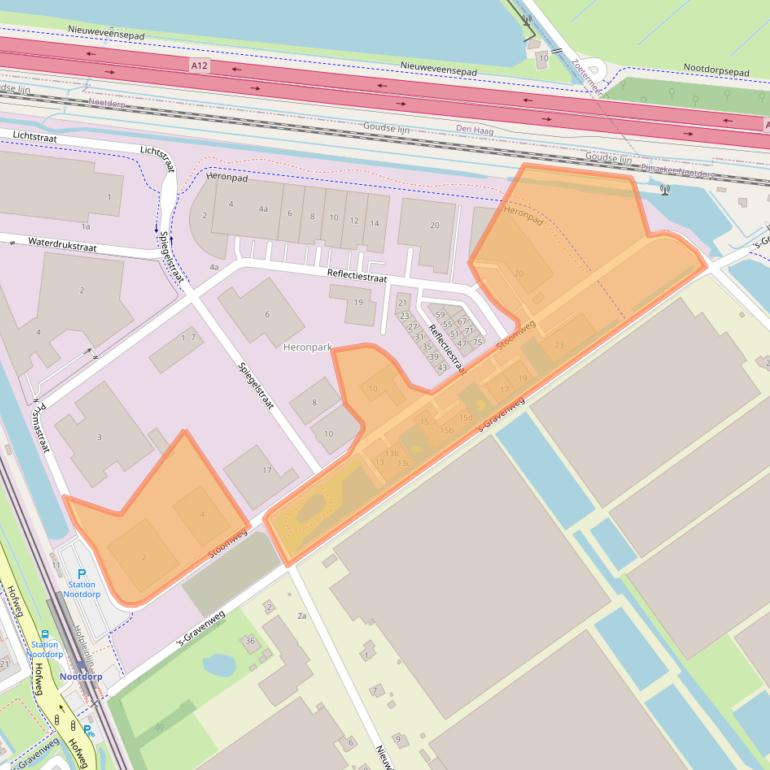 Kaart van postcodegebied 2631RR.