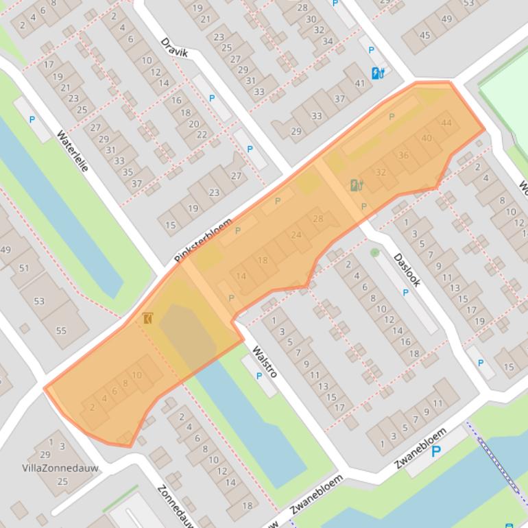 Kaart van postcodegebied 2631SB.