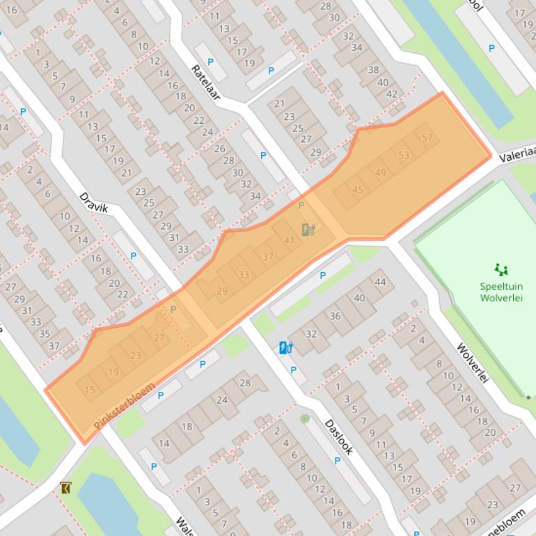 Kaart van postcodegebied 2631SC.