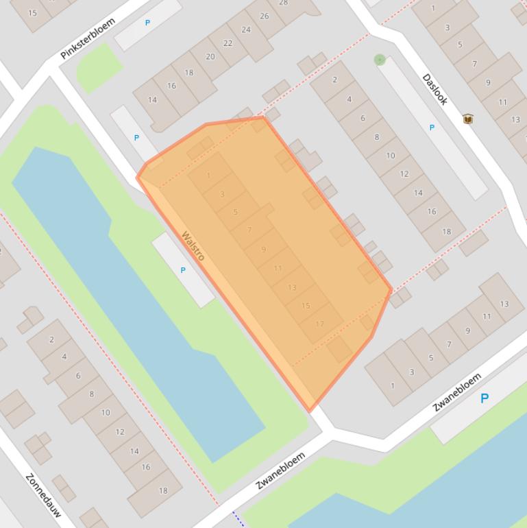 Kaart van postcodegebied 2631SE.