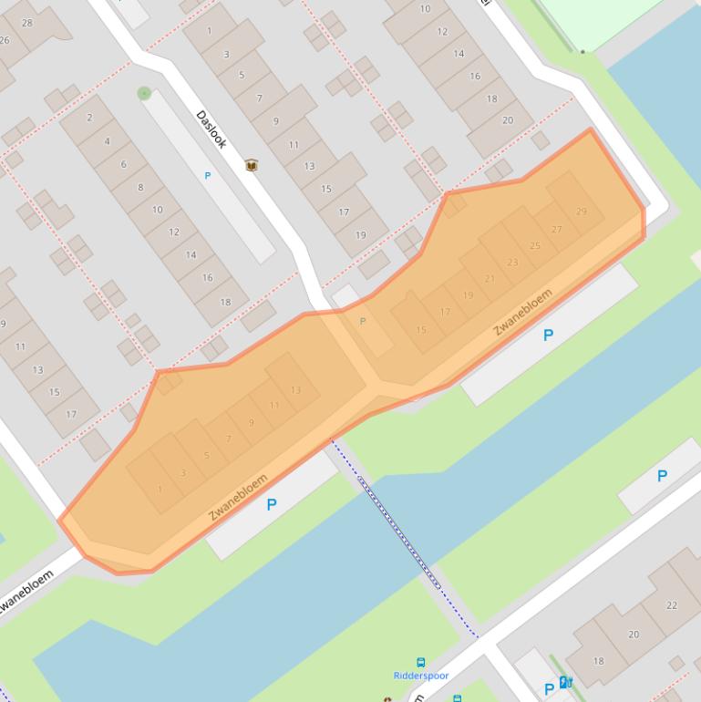 Kaart van postcodegebied 2631SG.