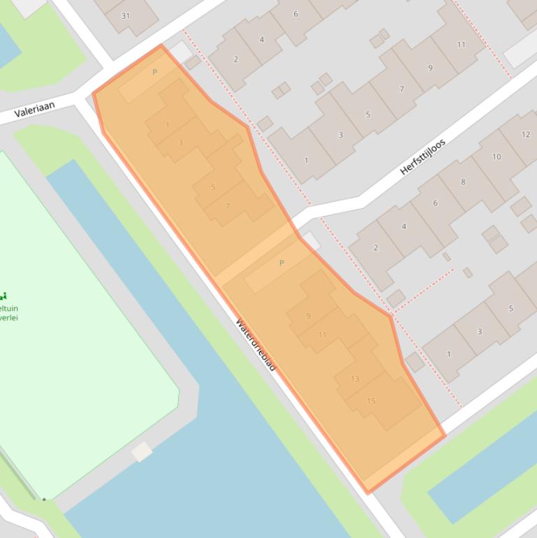 Kaart van postcodegebied 2631SV.