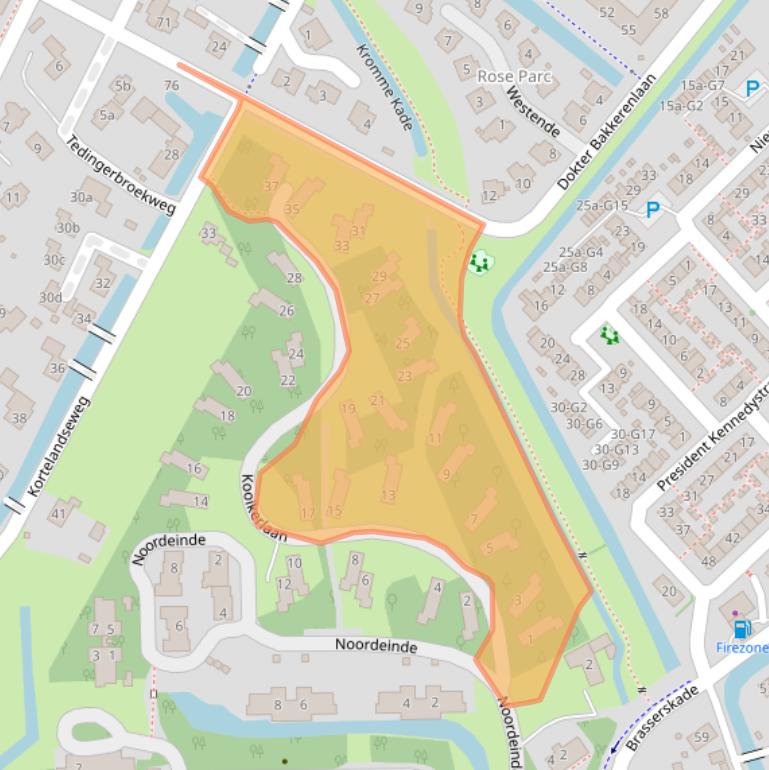 Kaart van postcodegebied 2631SX.