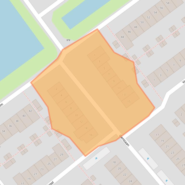 Kaart van postcodegebied 2631TD.