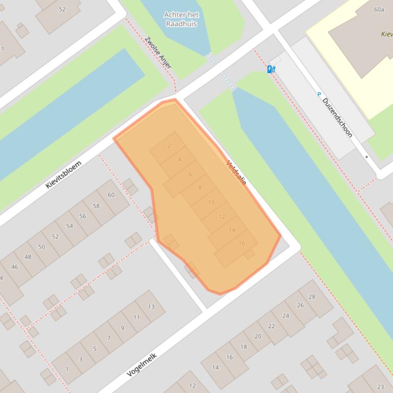 Kaart van postcodegebied 2631TH.