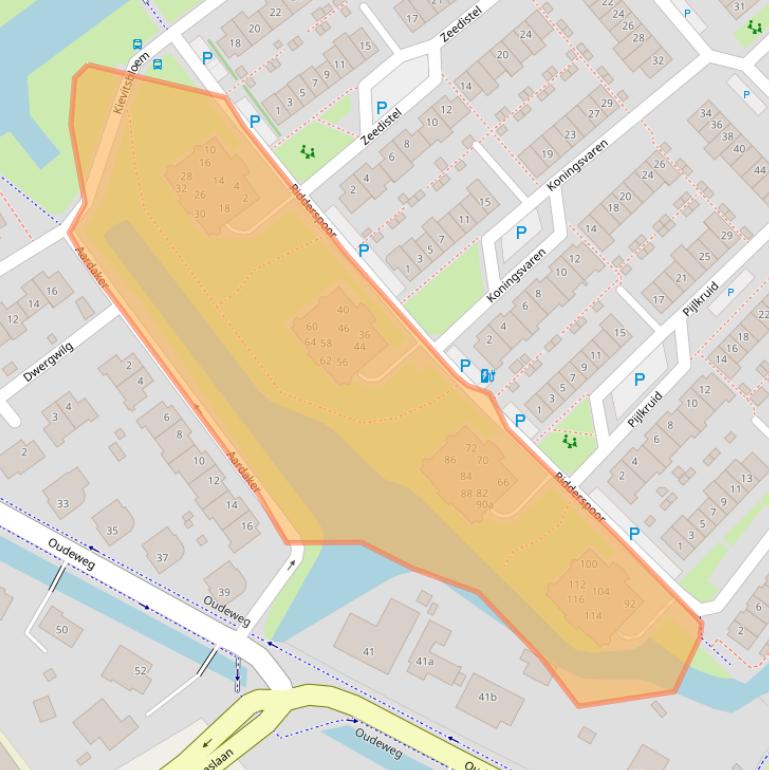 Kaart van postcodegebied 2631TL.