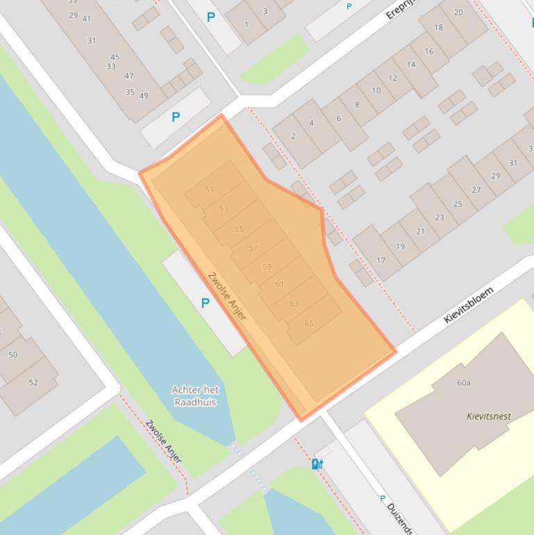 Kaart van postcodegebied 2631TS.