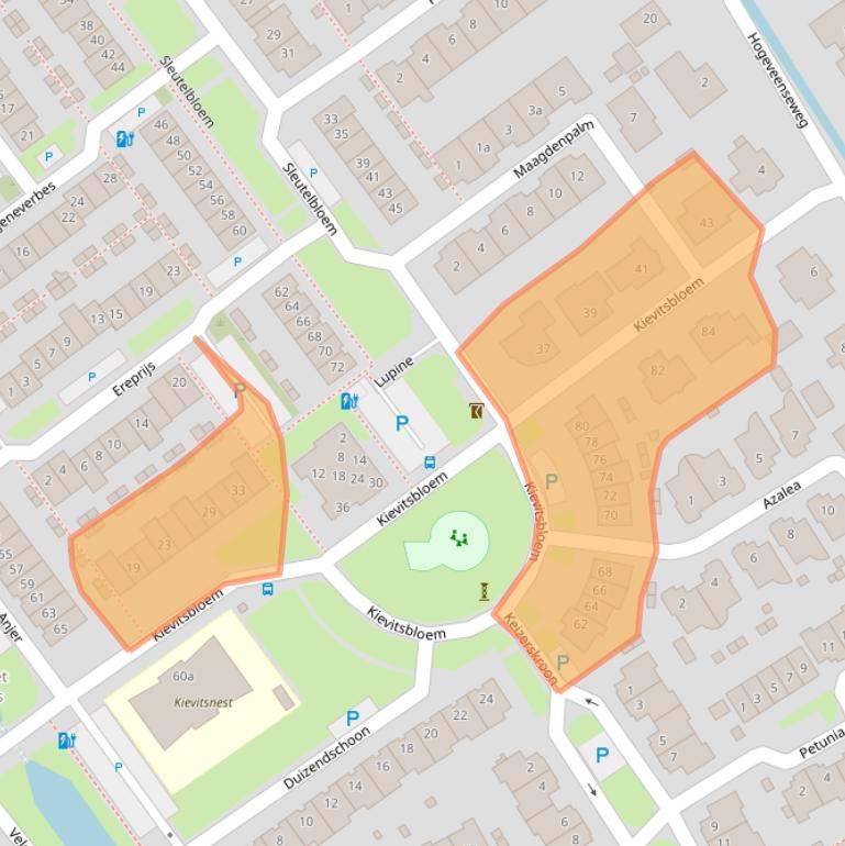 Kaart van postcodegebied 2631TV.