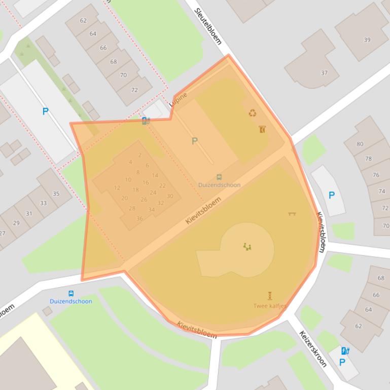 Kaart van postcodegebied 2631VA.