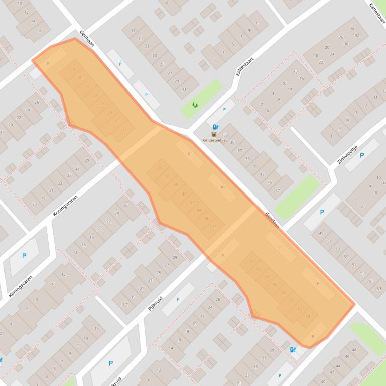 Kaart van postcodegebied 2631VC.