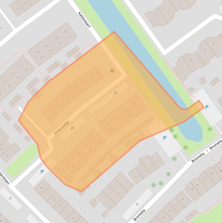 Kaart van postcodegebied 2631VH.