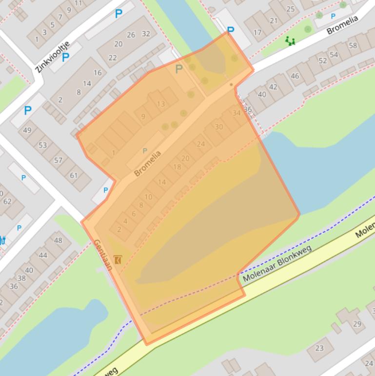 Kaart van postcodegebied 2631VK.