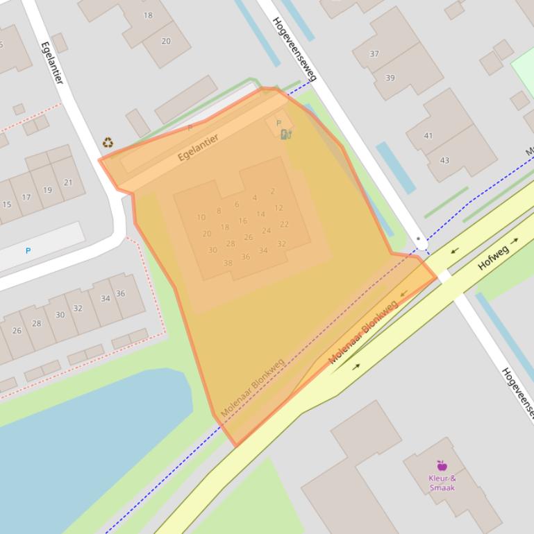 Kaart van postcodegebied 2631VN.