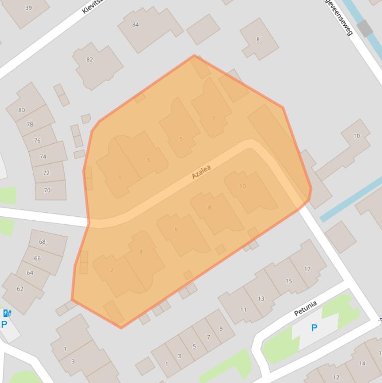 Kaart van postcodegebied 2631VV.