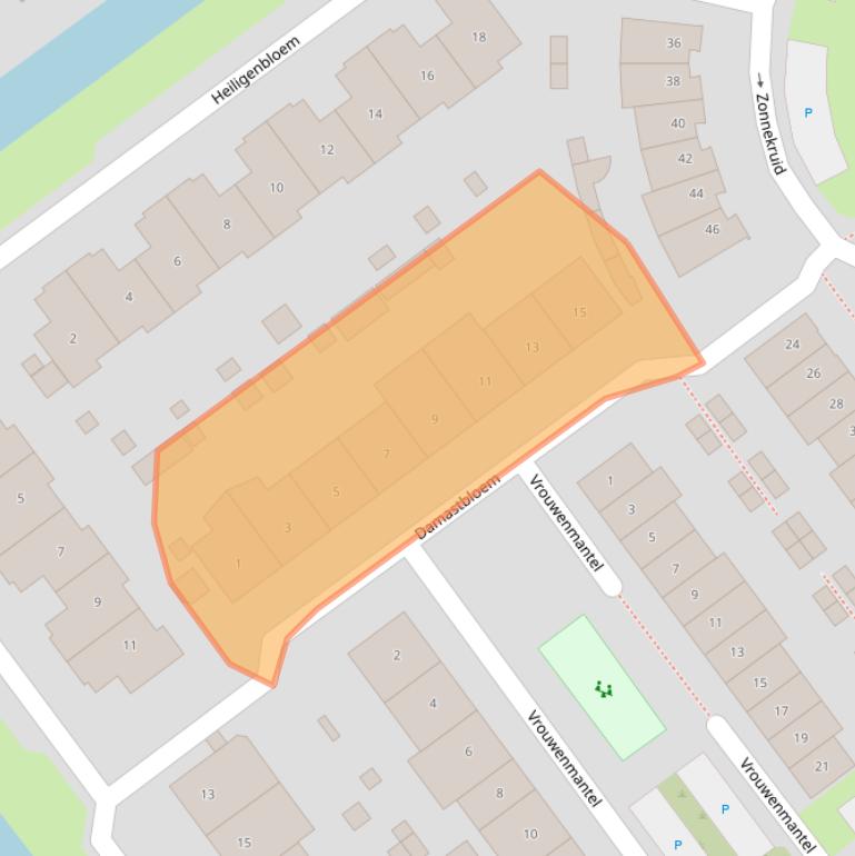 Kaart van postcodegebied 2631WC.