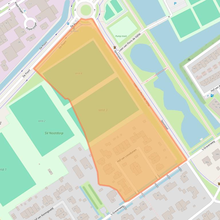 Kaart van postcodegebied 2631WK.