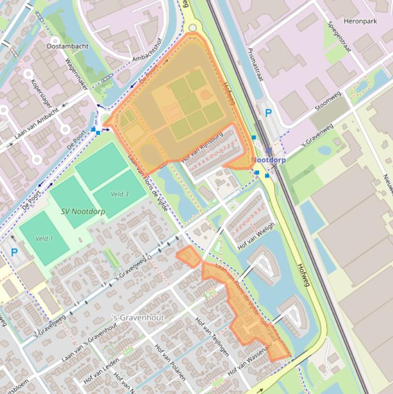 Kaart van postcodegebied 2631WL.