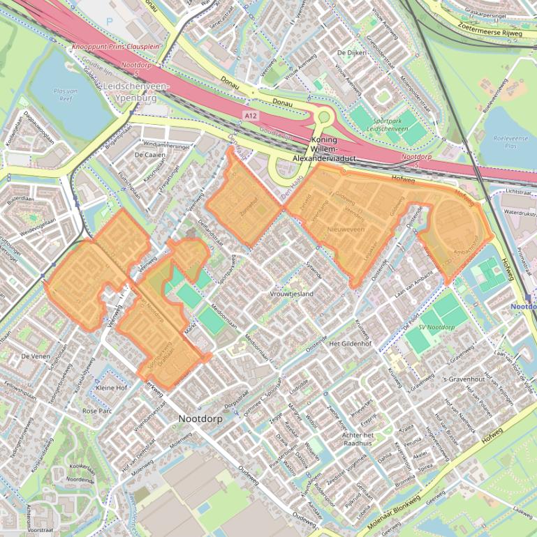 Kaart van postcodegebied 2632.