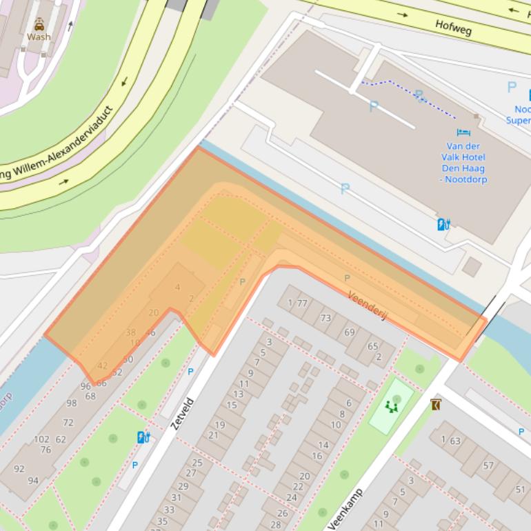 Kaart van postcodegebied 2632AN.