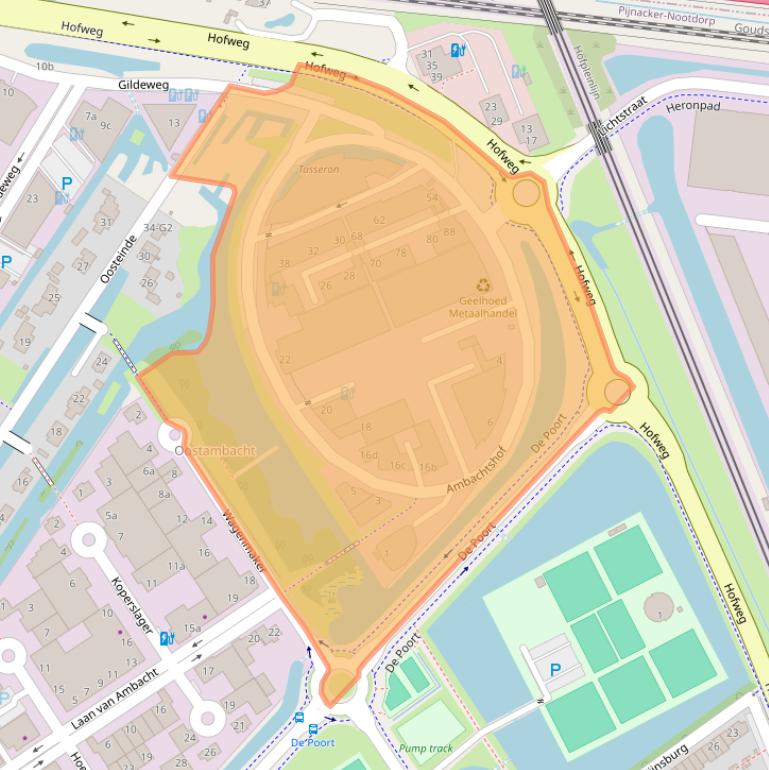 Kaart van postcodegebied 2632BB.