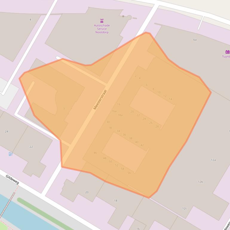 Kaart van postcodegebied 2632BC.