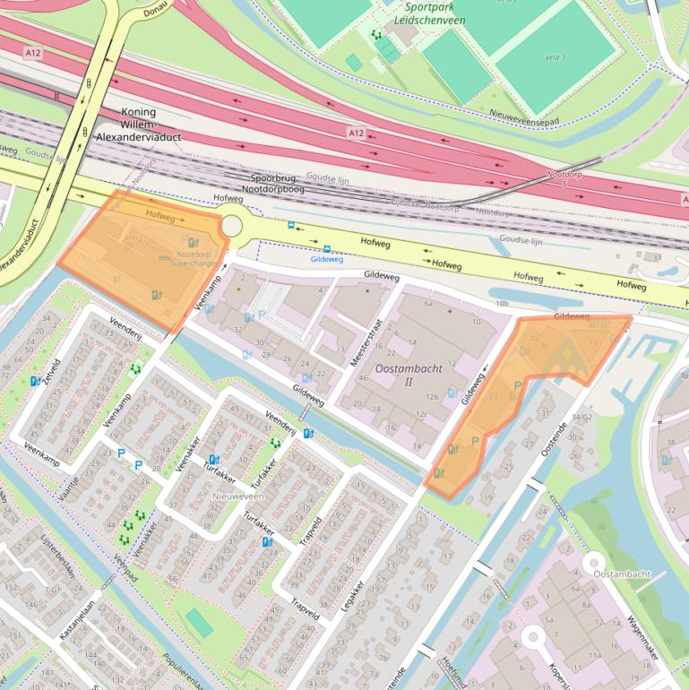 Kaart van postcodegebied 2632BD.