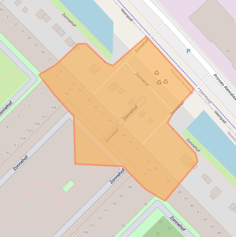 Kaart van postcodegebied 2632BH.