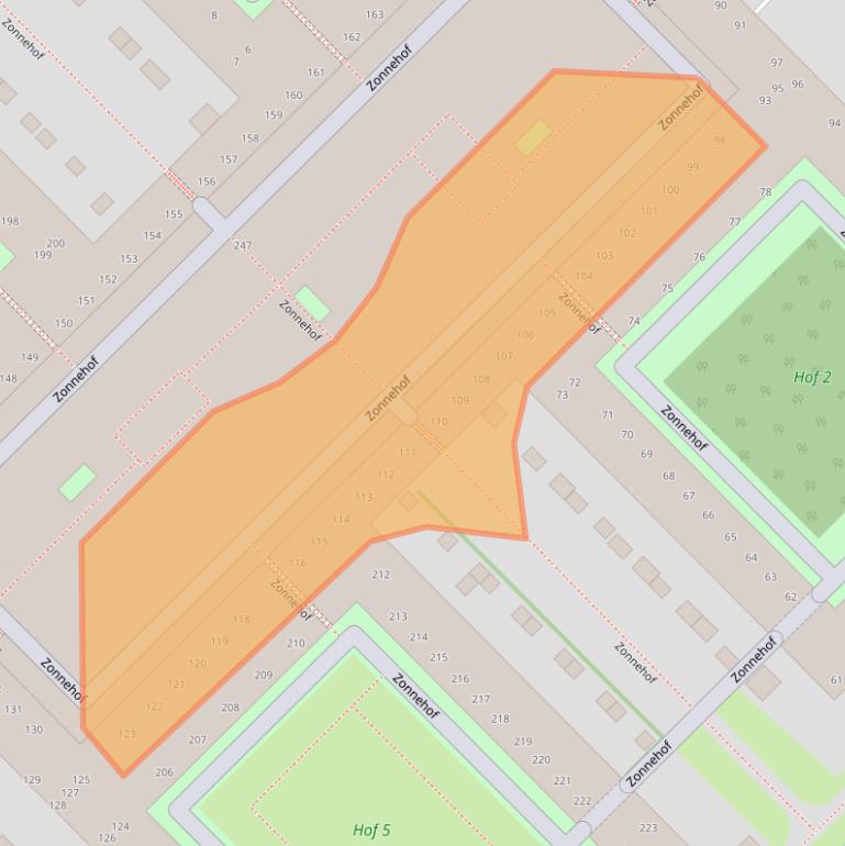 Kaart van postcodegebied 2632BJ.