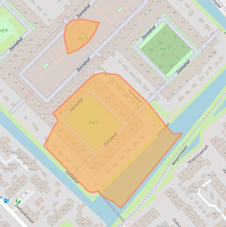 Kaart van postcodegebied 2632BN.