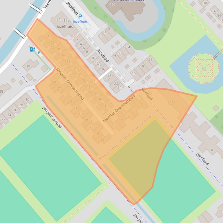 Kaart van postcodegebied 2632CB.