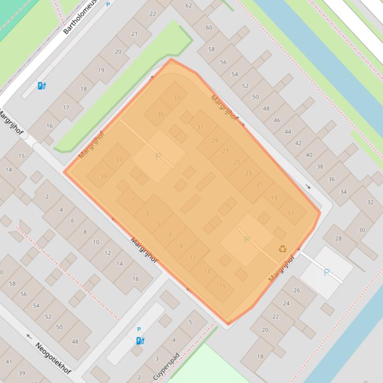 Kaart van postcodegebied 2632DG.