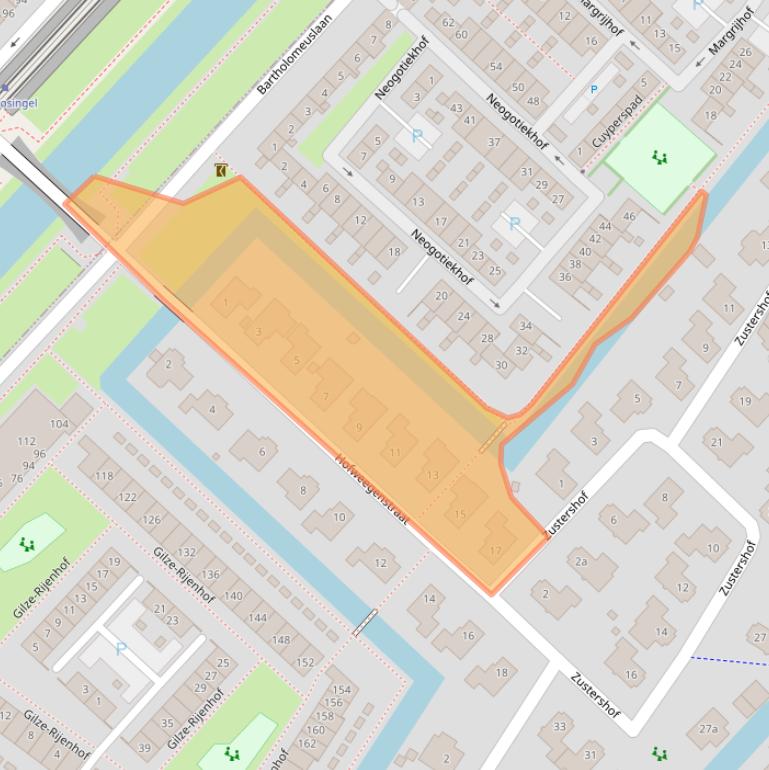 Kaart van postcodegebied 2632DM.