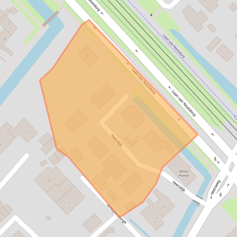 Kaart van postcodegebied 2632DV.