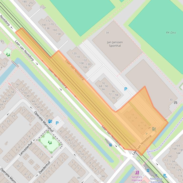 Kaart van postcodegebied 2632EB.