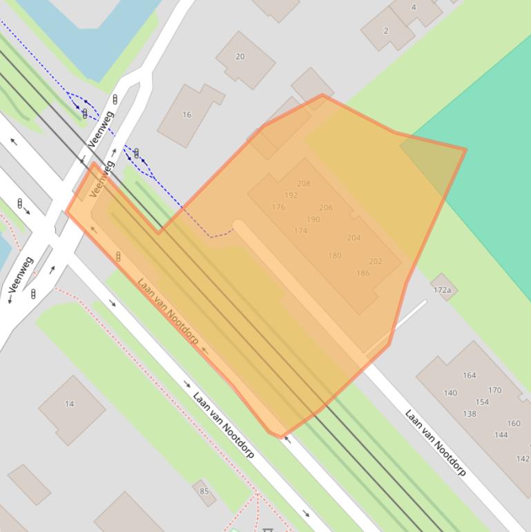 Kaart van postcodegebied 2632EG.