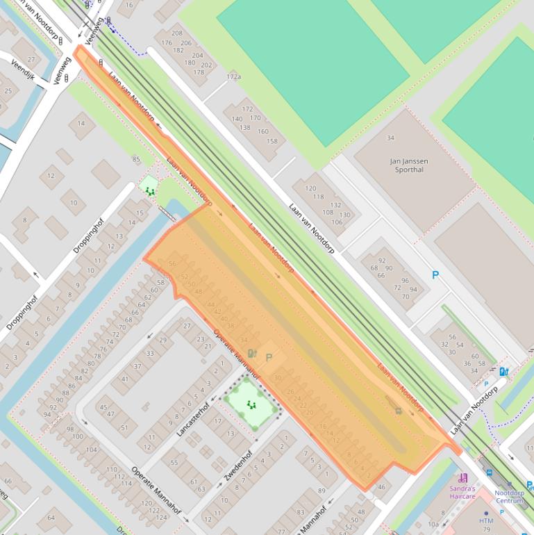 Kaart van postcodegebied 2632EH.